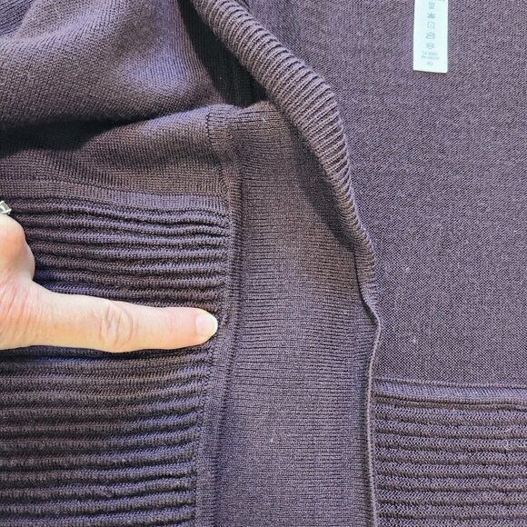 Lululemon Sit In Lotus Wrap II Cardigan Womens 6 Merino Wool W4ANWS Open‎ Front - Picture 13 of 13